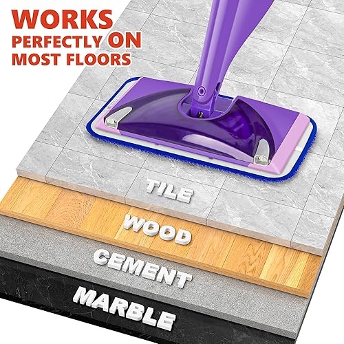 Miniatura 6 de 4 almohadillas reutilizables para mopa Swiffer Wet Jet (incluye 1 trapeador de suelo), almohadillas de chorro húmedo, almohadillas de microfibra