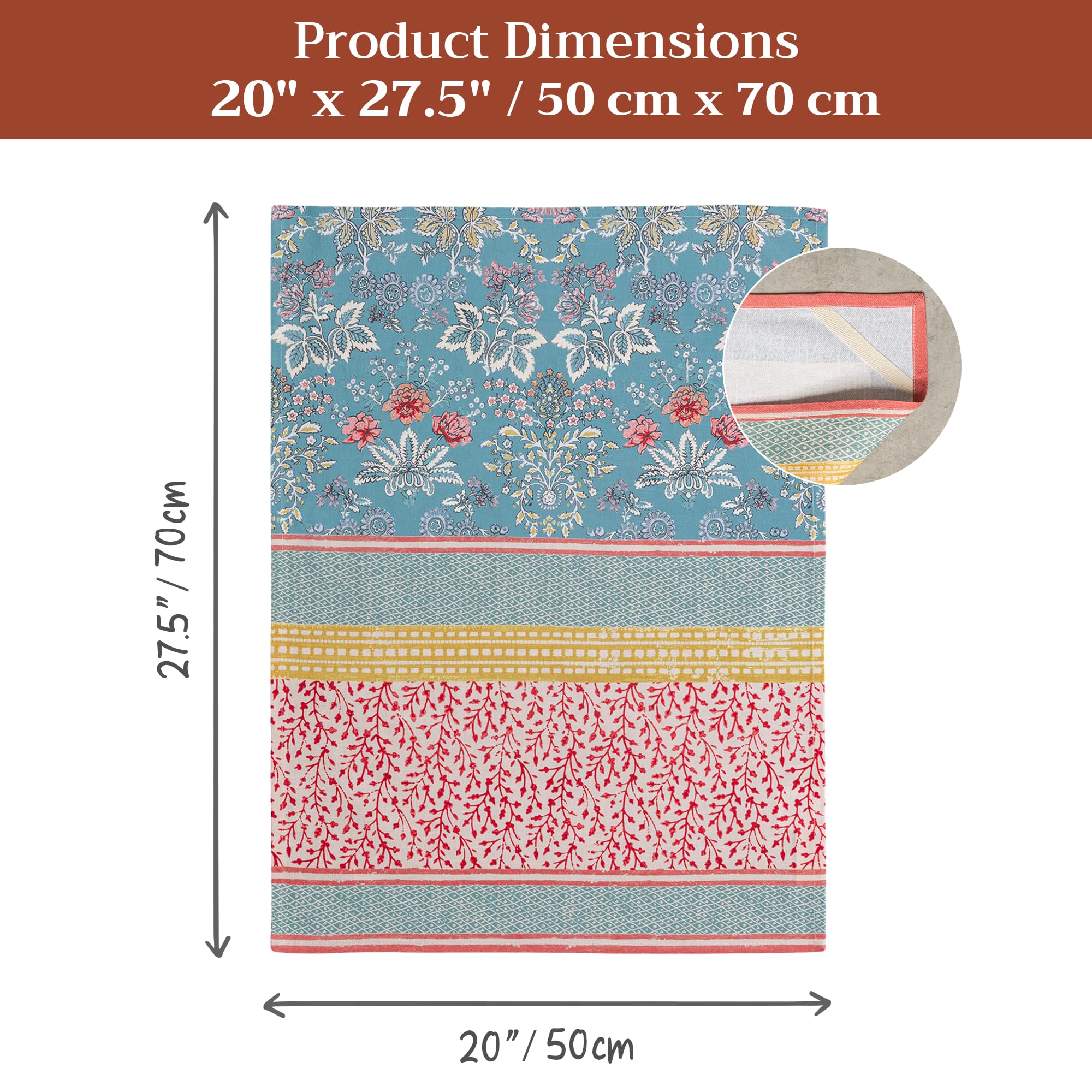 Maison d' Hermine Marquise 100% Coton Lot de 3 torchons de Cuisine Multi-usages (50 cm X 70 cm), fête mères
