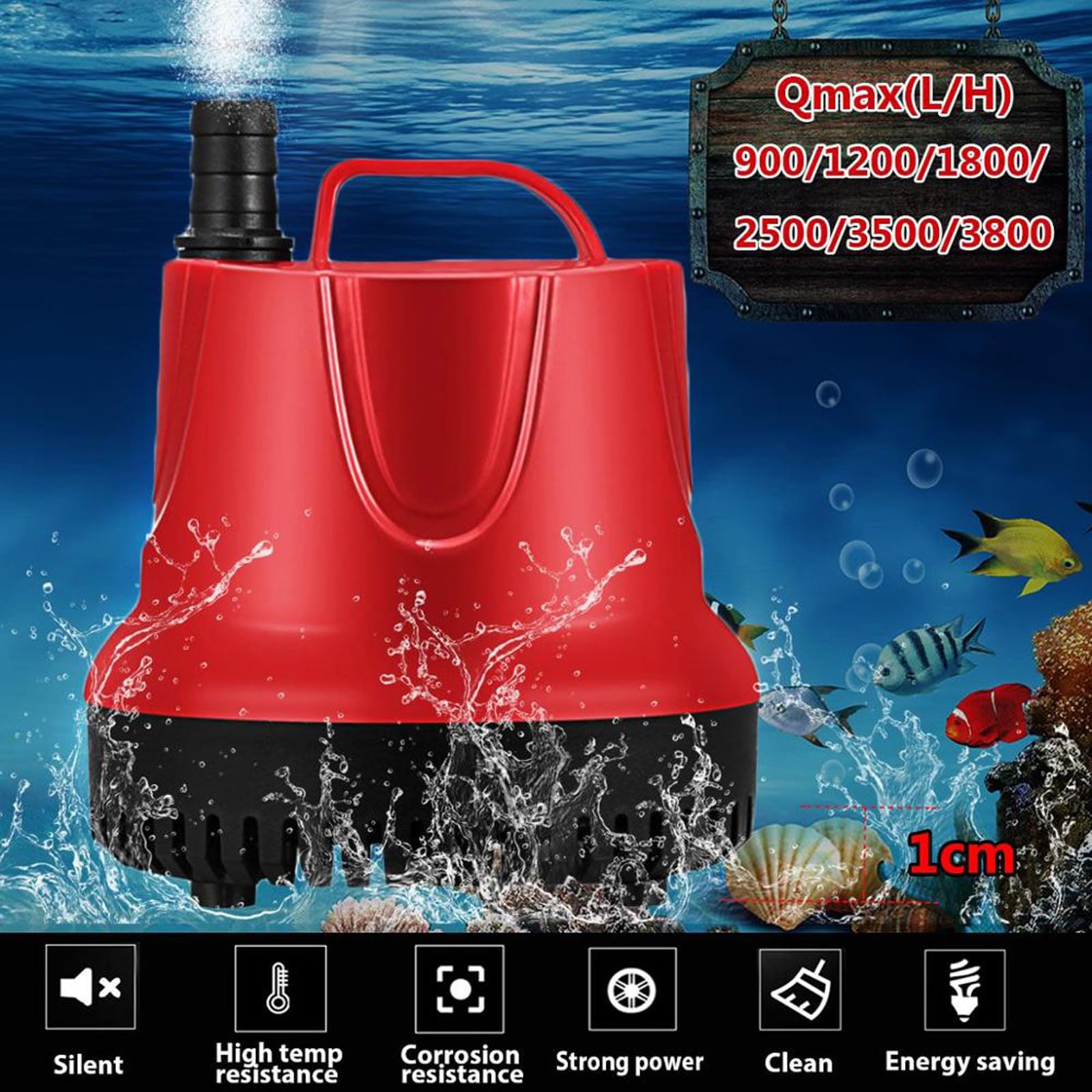 Pompa dell'acqua Pompa sommergibile acquatica Pompa di circolazione dell'acqua Compressore d'aria Aeratore Pompa a fontana solare ad alto sollevamento per acquario