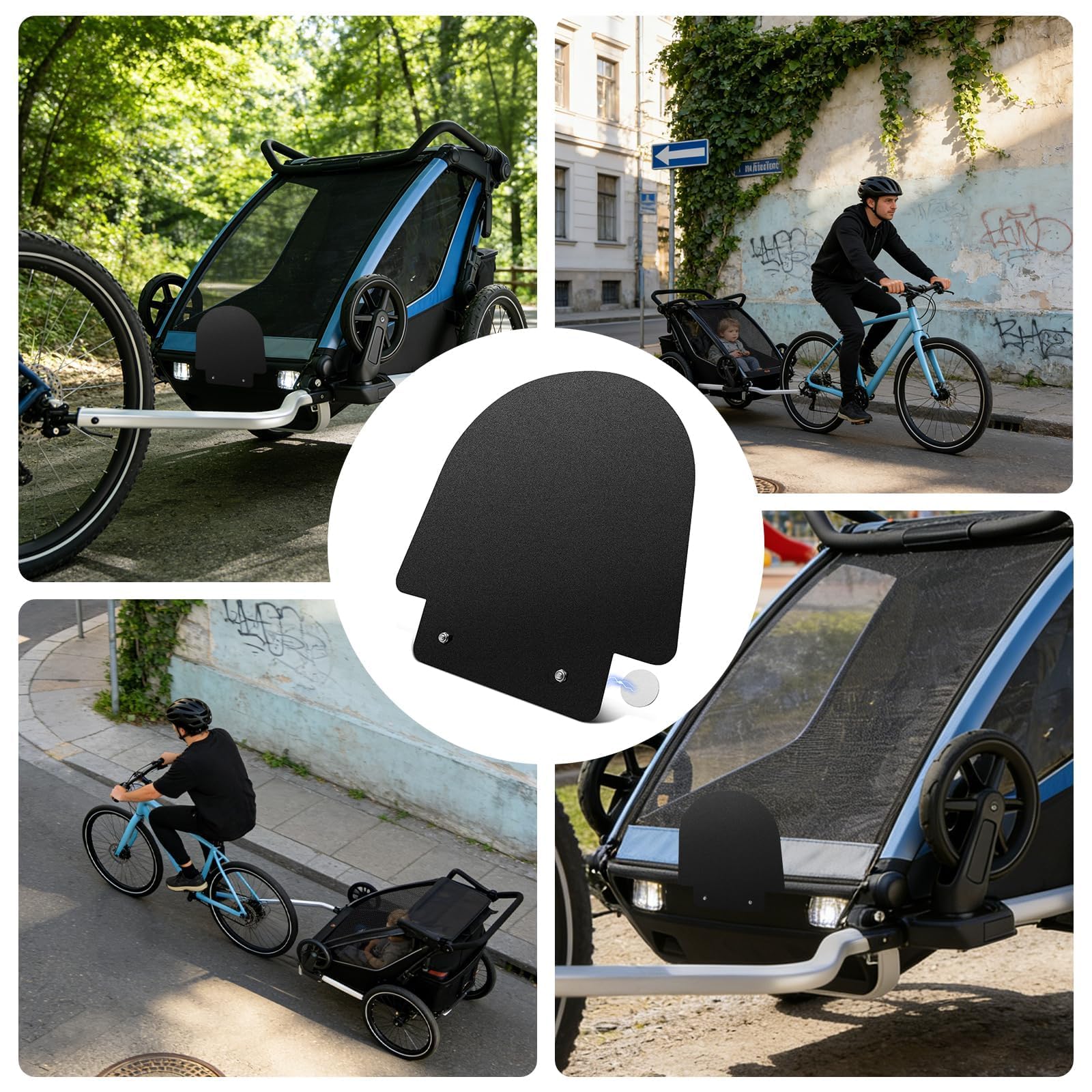 Osłona rowerowa do przyczepy rowerowej Thule Chariot – błotnik rowerowy kompatybilny z Thule Chariot (2017-2023), Lite, Sport, Cab, Cross, błotniki do przyczep rowerowych