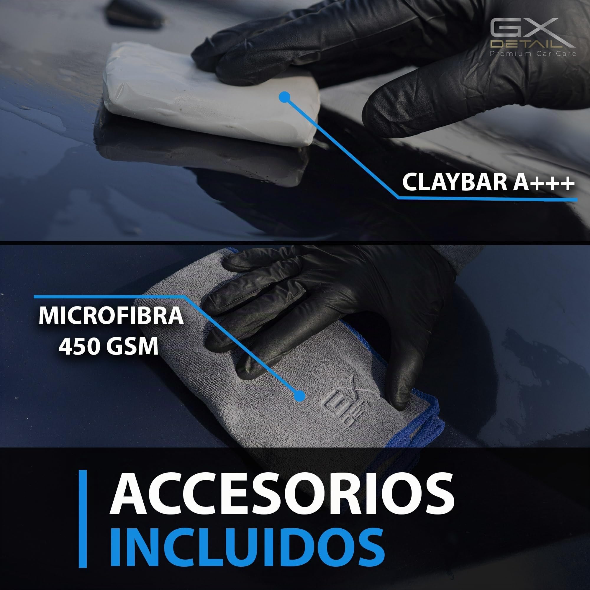 GxDetail Clay Lube Descontaminante para Carrocería 5 Litros – Lubricante Profesional para Uso con Clay Bar – Facilita la Eliminación de Contaminantes sin Arañazos – Acabado Suave y Brillante.