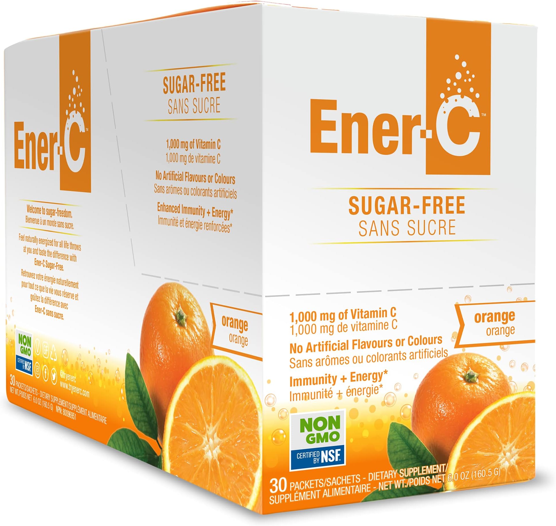 EnerC Sugar Free Energy Orange Multivitamin Drink Mix