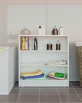 Lükens Mobilya 2 Kapaklı Çok Amaçlı Dolap Beyaz | Ayarlanabilir Raflı | E1 Suntalam | 75x77x33 cm | Kiler Banyo Yatak Odası