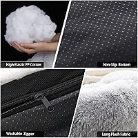 Vista 5 de Protector de sofá para mascotas, tapete de felpa impermeable y calmante para cama de perro, funda para muebles de mascotas con refuerzo suave