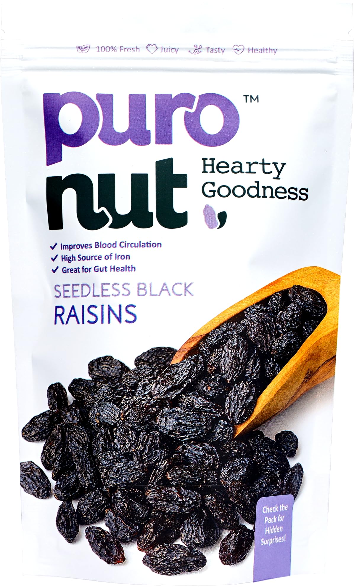 PURO NUT Puronut 100% Natural Premium King Size Afghani Seedless Black Raisins, Pack Of 1 (200 Gm) | Kali Kishmish | Munakka Dry Fruits | Delicious & Healthy Snack (B0CKJ4RQBW) Amazon Price History, Amazon Price Tracker