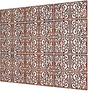 Divisorio Interno 30 Pezzi - 147x176.5cm - Rosso Paraventi Camera da Letto Bella Curva Separè per Interni per Cucina, Ufficio, Dispensa, Bagno, Armadio