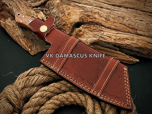 Miniatura 5 de Cuchillo de carnicero de Damasco, cuchillo de carnicero para cortar carne, 12 pulgadas, hecho a mano, cuchillo de espiga completa para cortar carne