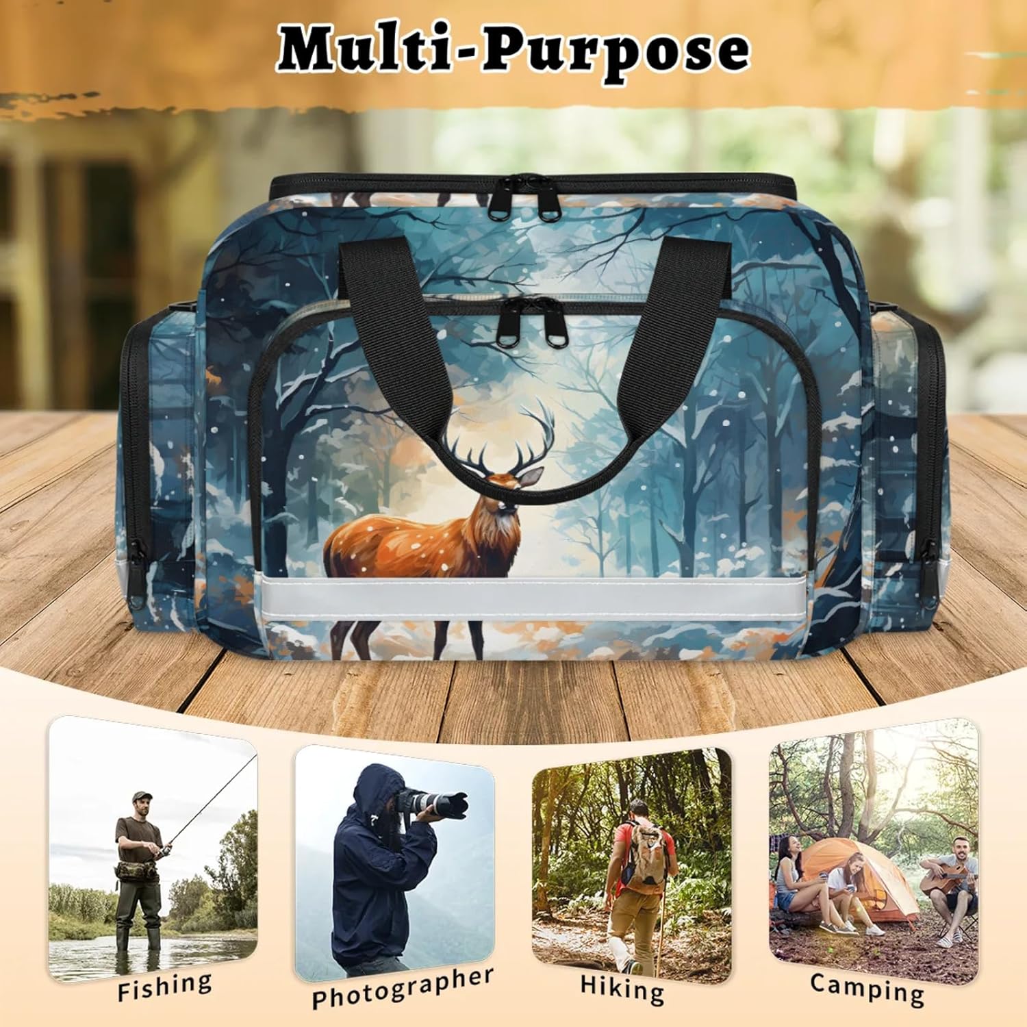 First Aid Bags Empty, Timid Deer Emergency Bag First Aid Kit Multiple Compartment Kit Carrier On Call Trauma Bag for Paramedics Emergency Medical Supplies Kit