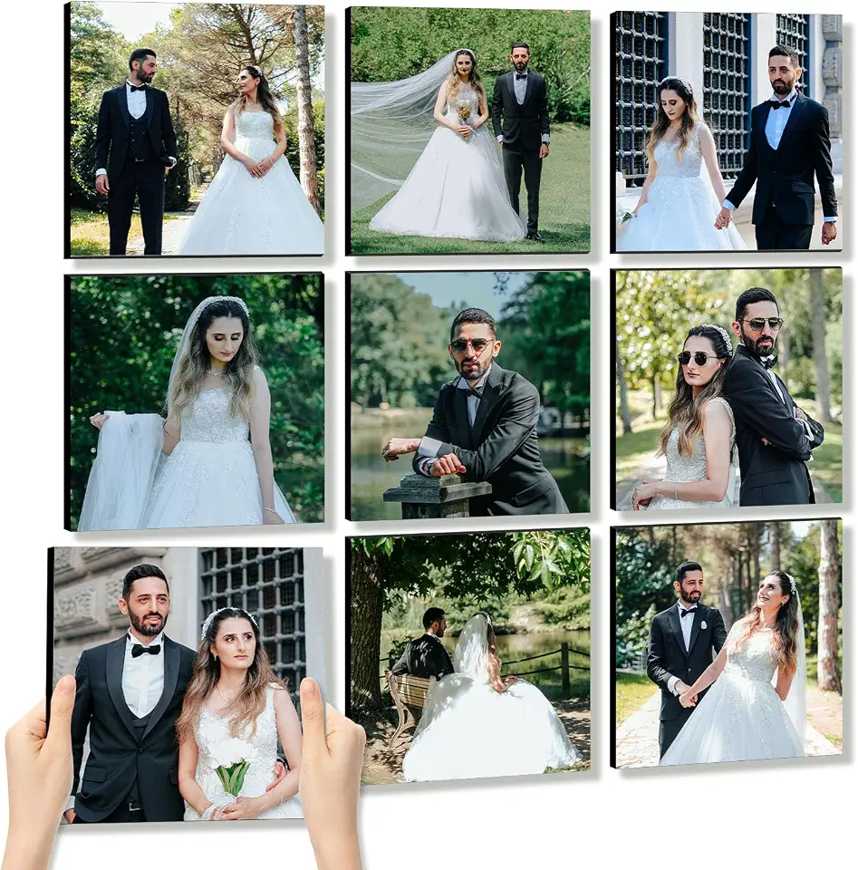 JOXOFO Peel-and-Stick Photo Tiles 9pcs