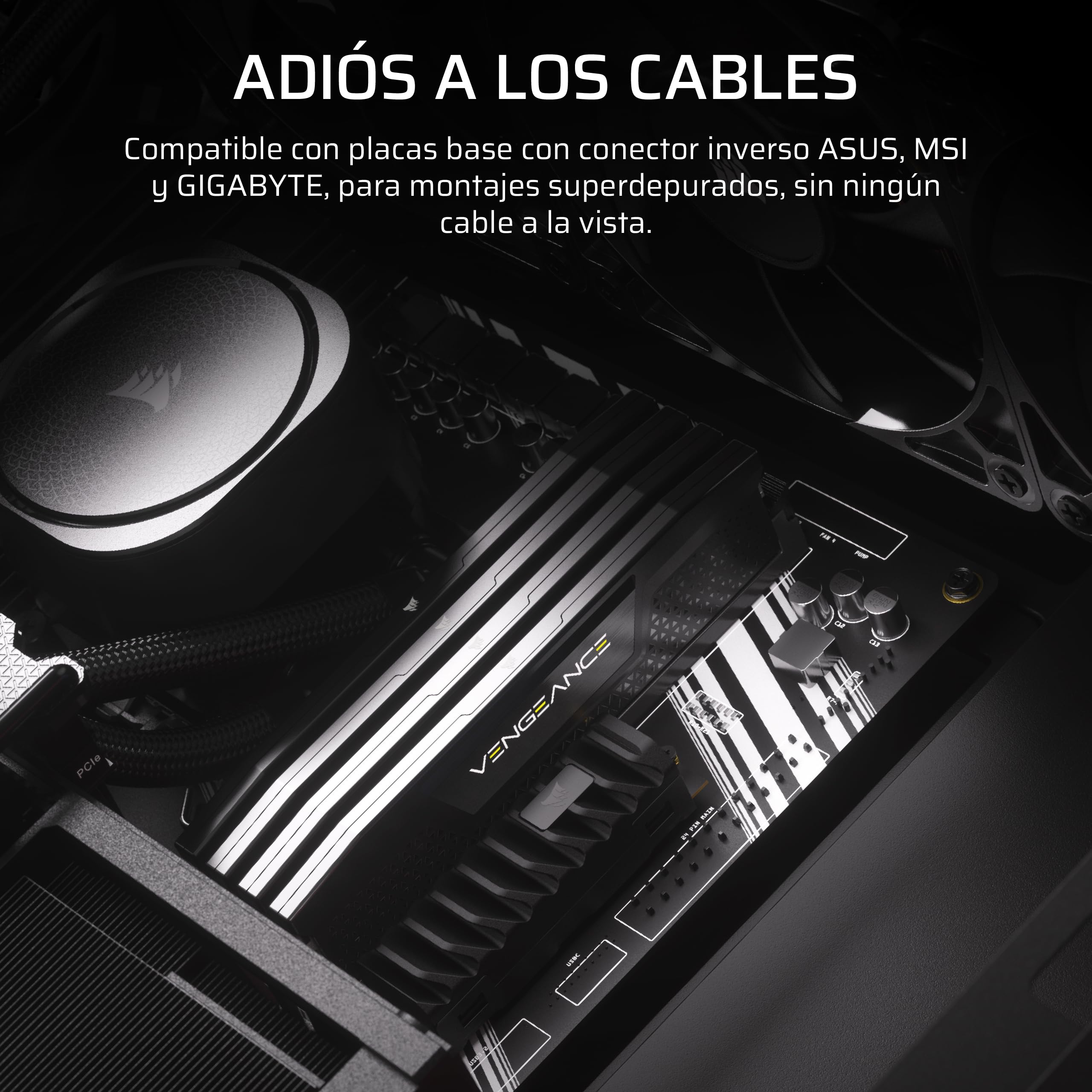 CORSAIR Frame 4000D LCD RS ARGB Chasis para PC Modular ATX Semitorre – Pantalla Táctil LCD XENEON Edge, Sistema de Montaje de InfiniRail, 4 Ventiladores RS120 ARGB PWM – Negro | Pantalla táctil modular XENEON EDGE LCD, sistema de montaje del ventilador In