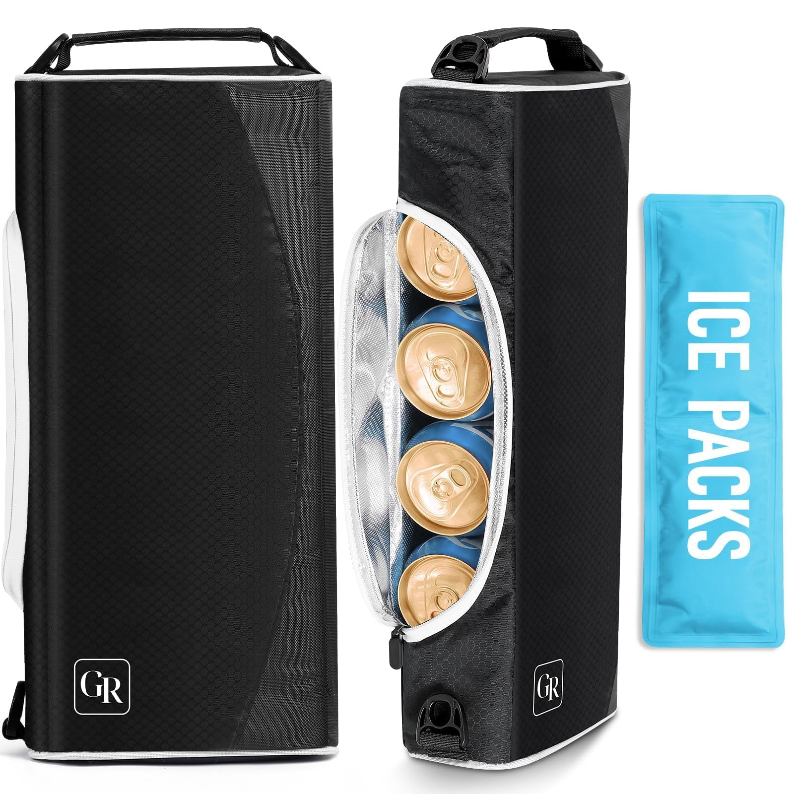 Golf Cooler Bag with Ice Packs - Golf Gifts for Men Fits in Golf Bags Golf Accessories Fathers Day Dad Gifts from Daughter Son Wife - Keeps 6 Beer