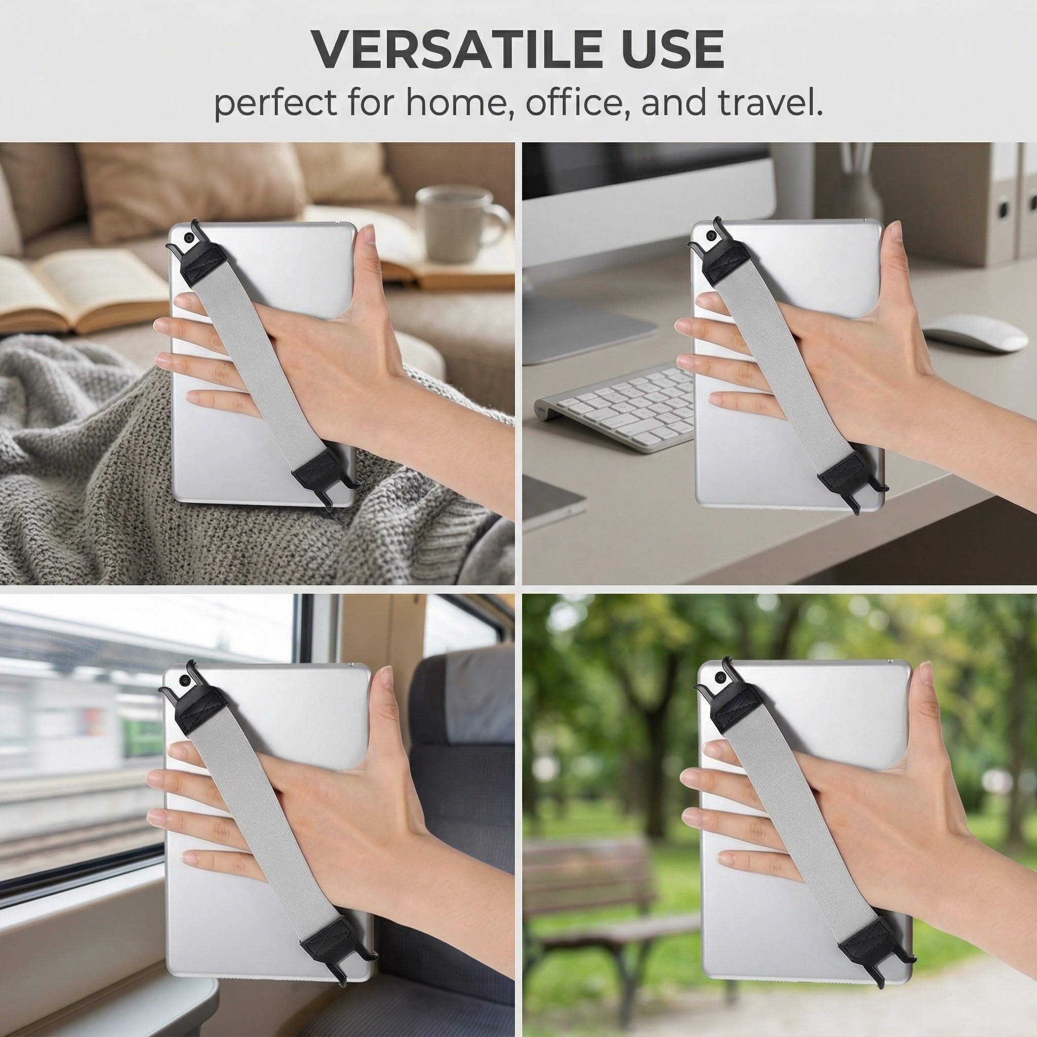 ZAKTUS 2 piezas de correa de mano para tablet, soporte para tablet con agarre para los dedos, ligero y portátil, correa de mano muy elástica, agarre para tablet para dispositivos de lectura (20*3 cm) — view 4