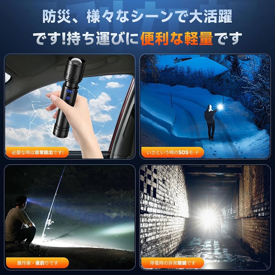 OpticのLEDライトです。 Amazon.co.jp: 【2025最强 超高輝度】懐中電灯 ledライト かいちゆ電灯