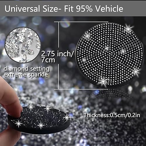 Miniatura 119 de 4 posavasos para auto, accesorios universales para el interior del auto para mujer, silicona antideslizante de 2.75 pulgadas, a prueba de golpes, a