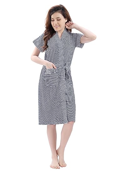 LacyLook Bathrobes Soft Terry Cotton Water Absorbent Bathrobes , Bath Towels For Womens And Girls ( Lining Bathrobes )