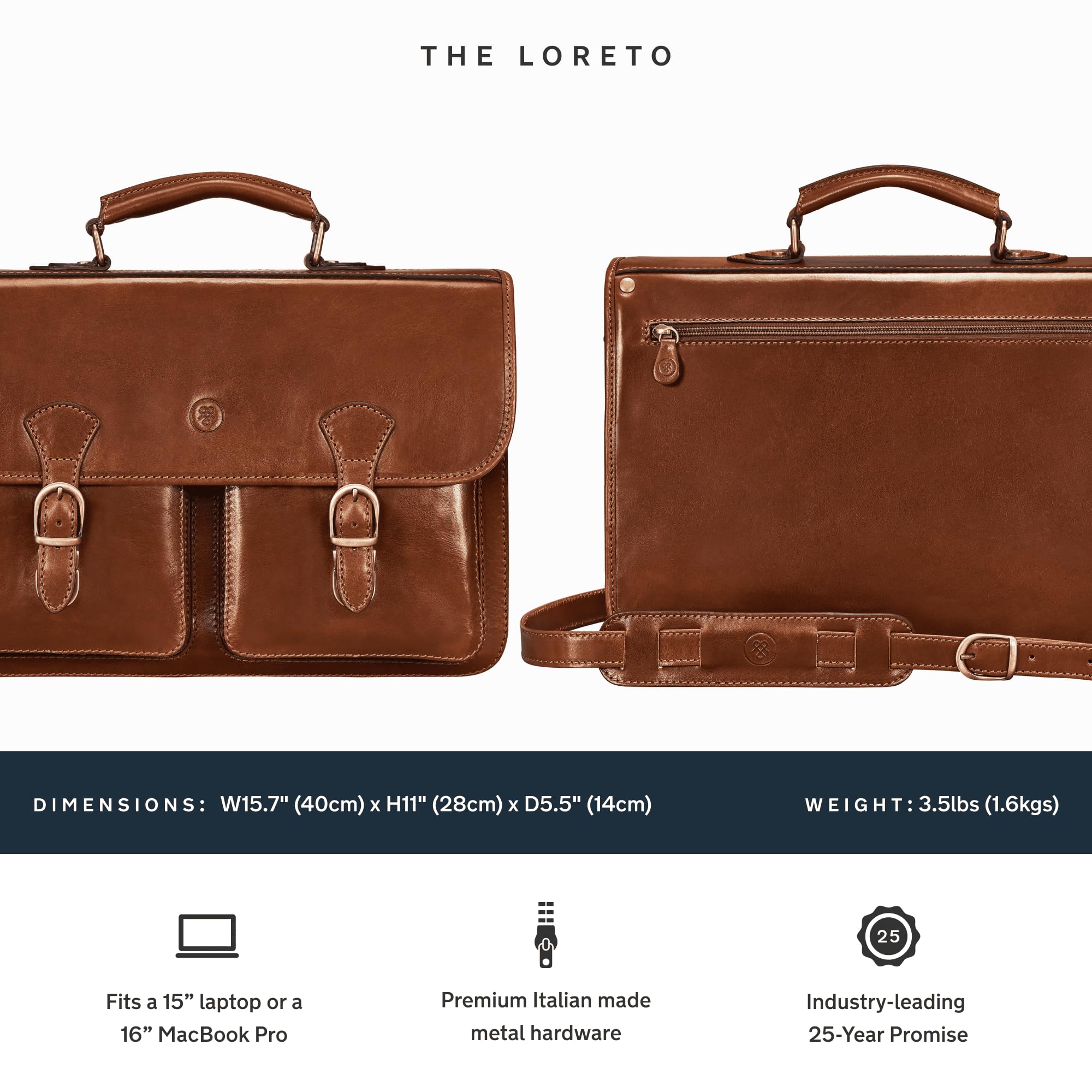 Maxwell Scott - Mens Luxury Leather Classic 15