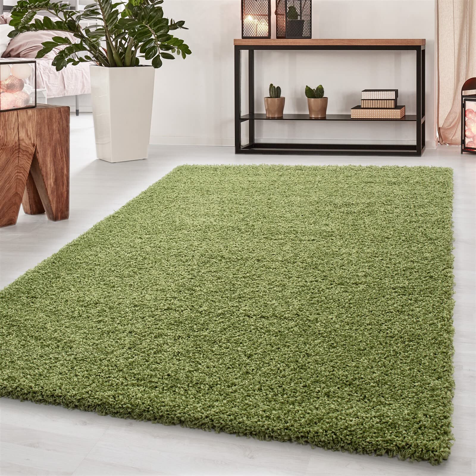 Tapis à poils longs de salon shaggy chiné moderne tapis de chambre confortable