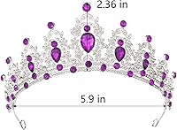 Vista 90 de Kamirola - Corona de reina y tiaras corona de princesa para mujeres y niñas, diademas de cristal para novia, princesa para bodas y fiestas (01)