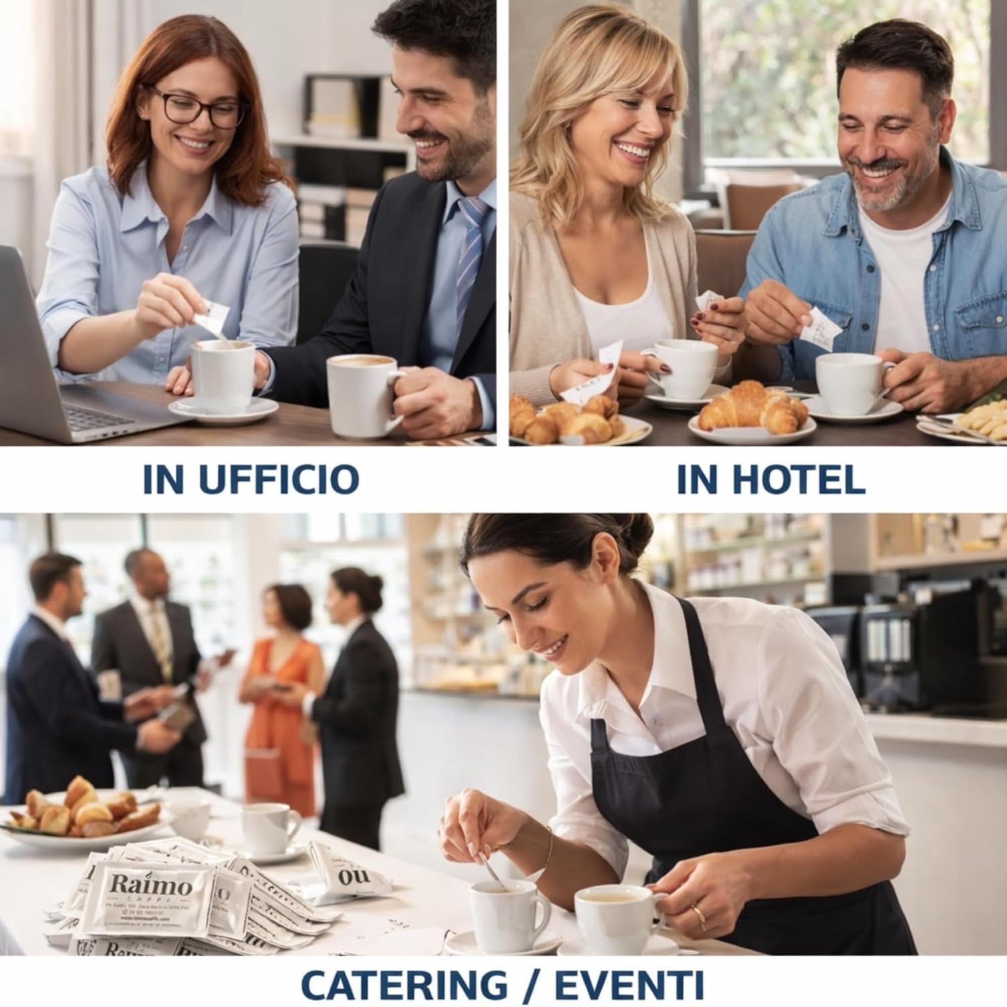 1000 Zucchero Bustine Bianco Monodose 4 g – Bustine Zucchero Monodose Prodotto In Italia - Ideale per Bar, Ufficio, Hotel e Catering – Porzioni Igieniche per Caffè, Tè e Bevande Calde
