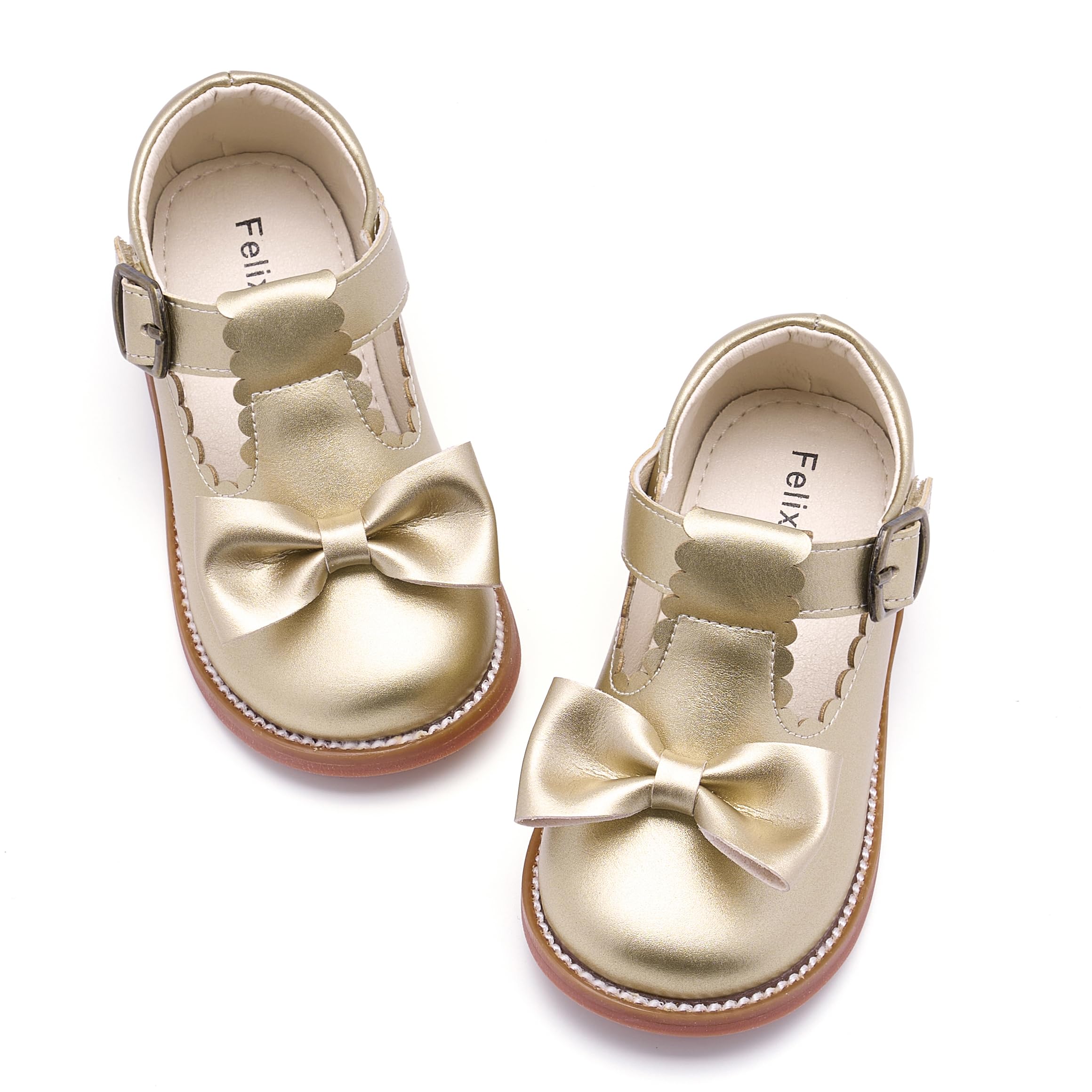 Felix & Flora Toddler Little Girl Mary Jane Dress Shoes - Ballet Flats for Girl Party School Shoes — view 36