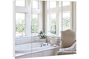 FOTOSOK Bathroom Mirror Storage Cabinet for Space-Saving and Organization