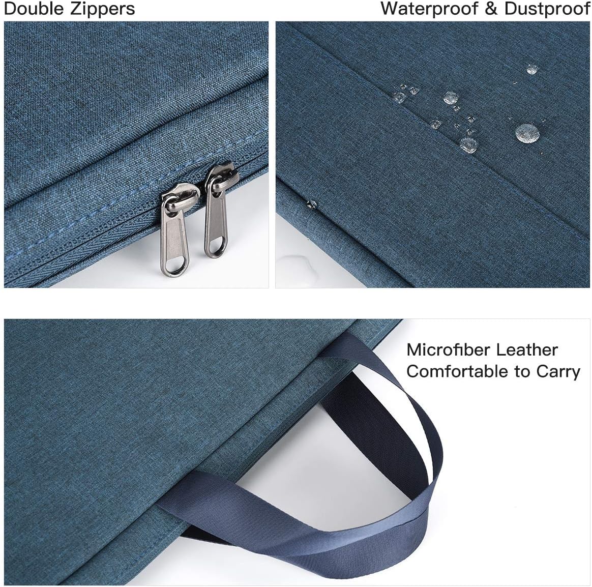 17.3 Inch Laptop Bag Men Women Briefcase with Organizer Compatible HP Envy 17 17t/Pavilion 17, Dell Inspiron 17/G3 G7 17.3, Ideapad 330 L340 17.3, Acer Aspire 17.3, ROG MSI GS75 17.3 Case, Blue - Image 5