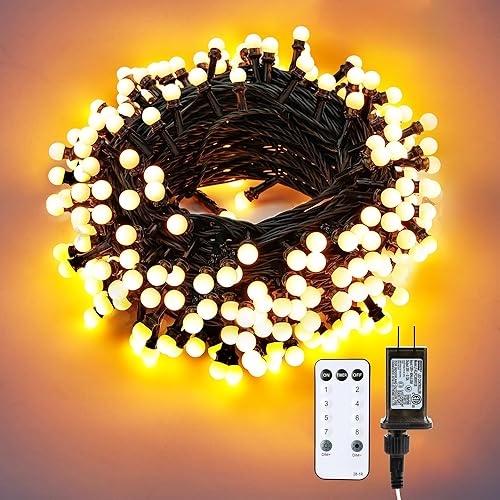 Miniatura 1 de Brizled - Extensión de luces LED impermeables para decoración de navidad en exteriores e interiores, 78.74 pies y 240 mini luces, 8 modos de