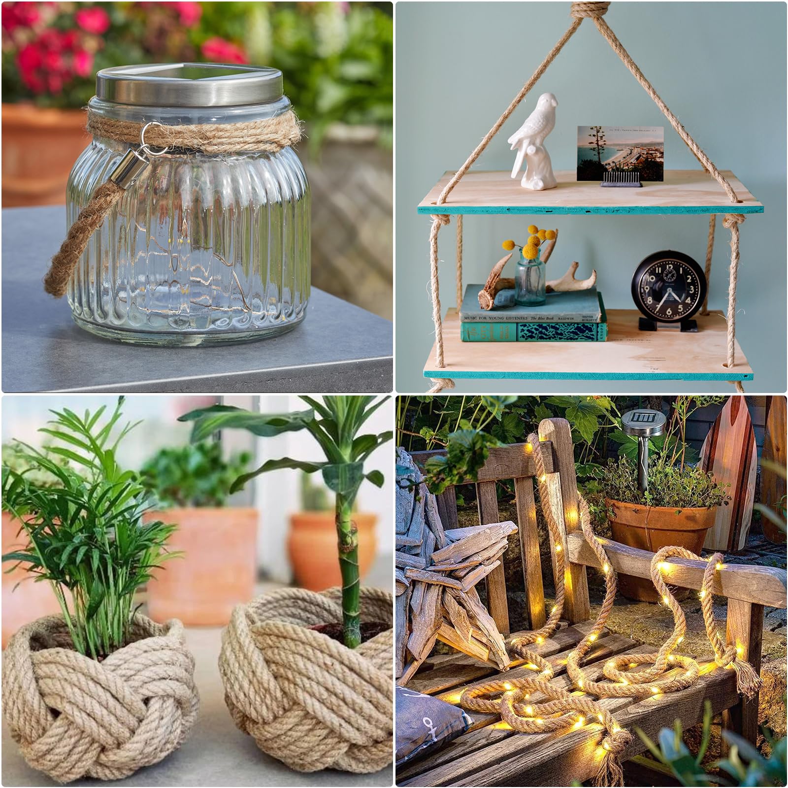 Corda Di Juta 12mm X 30m - Naturale, Biodegradabile, Per Decorazione E Fai Da Te - Foto 4