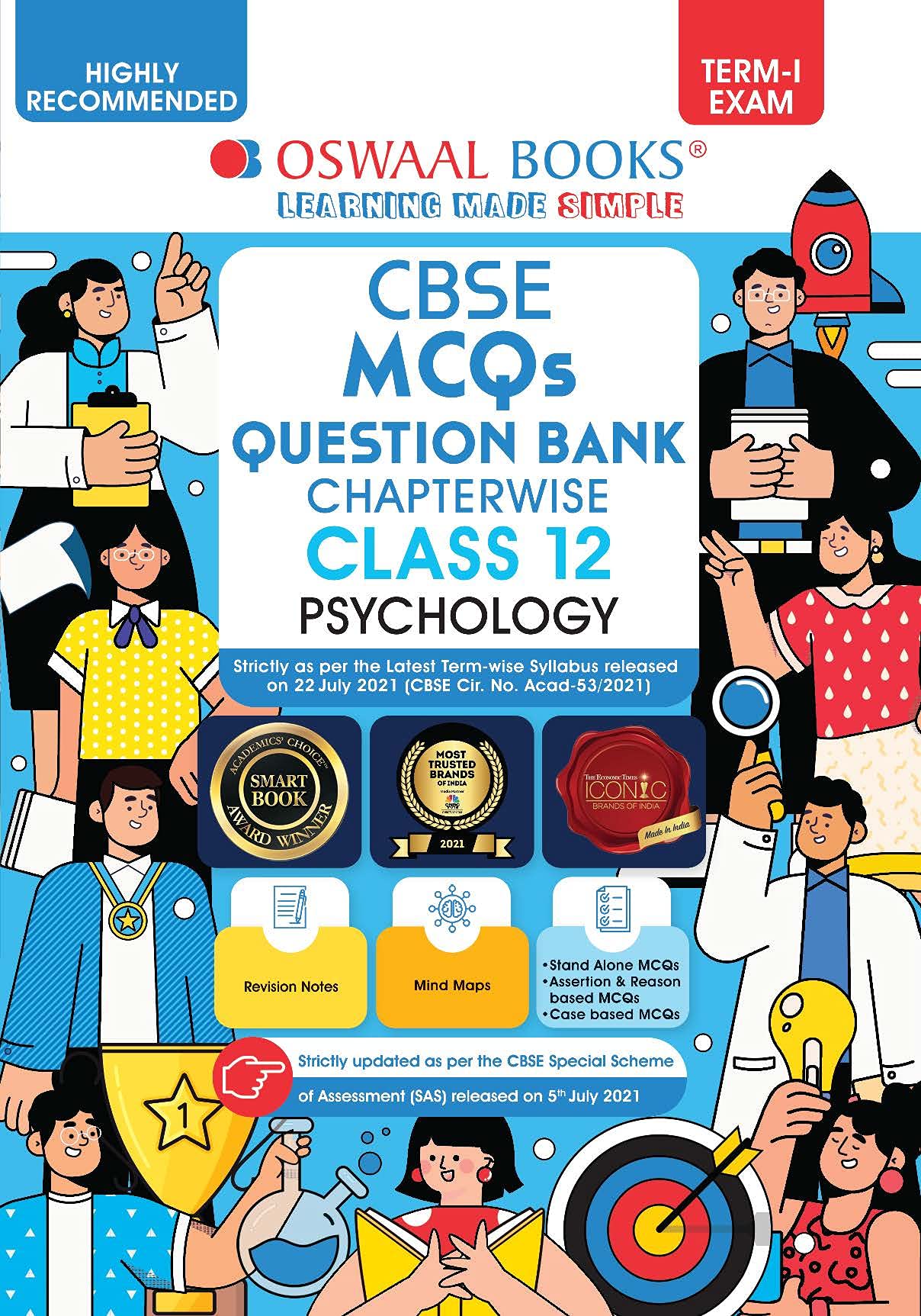 Oswaal CBSE MCQs Question Bank Chapterwise For Term-I, Class 12, Psychology (With the largest MCQ Question Pool for 2021-22 Exam)
