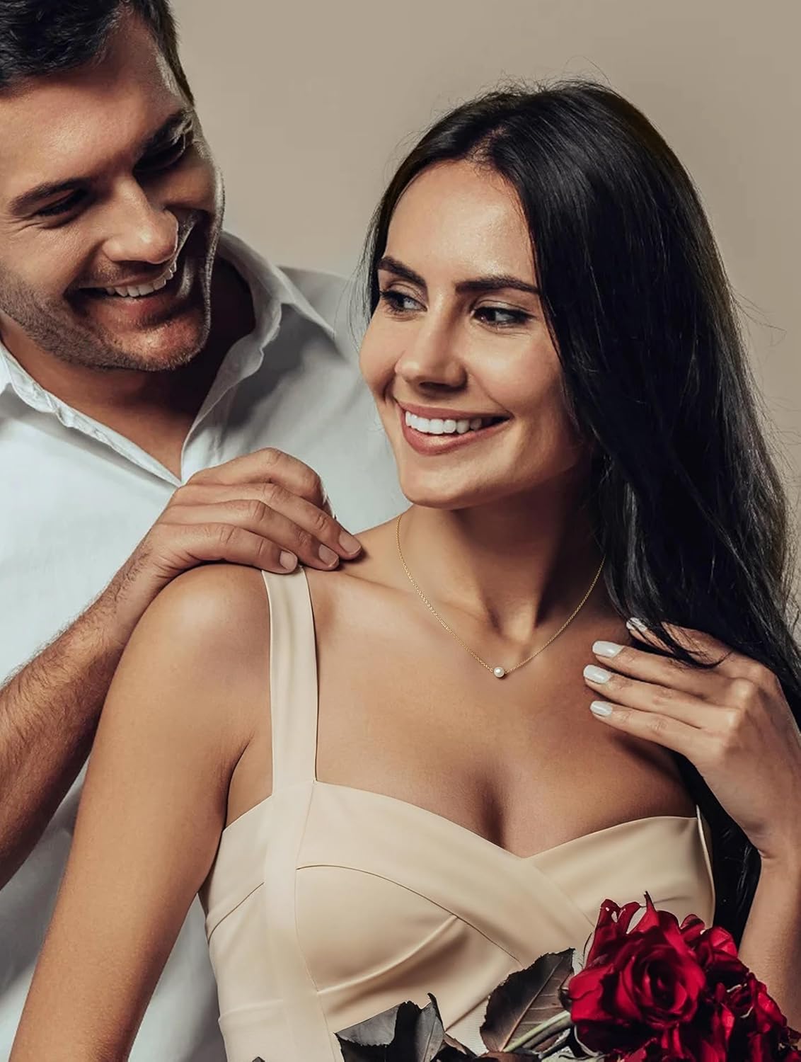 YADOCA Gold Jewelry Set for Women - 16K Gold Plated Pearl Necklace and Earring Set With Drop Earrings,Charm Layered Necklace,Adjustable Bracelets - Dainty Women's Pearl Jewelry Set For Wedding Gifts - Image 6