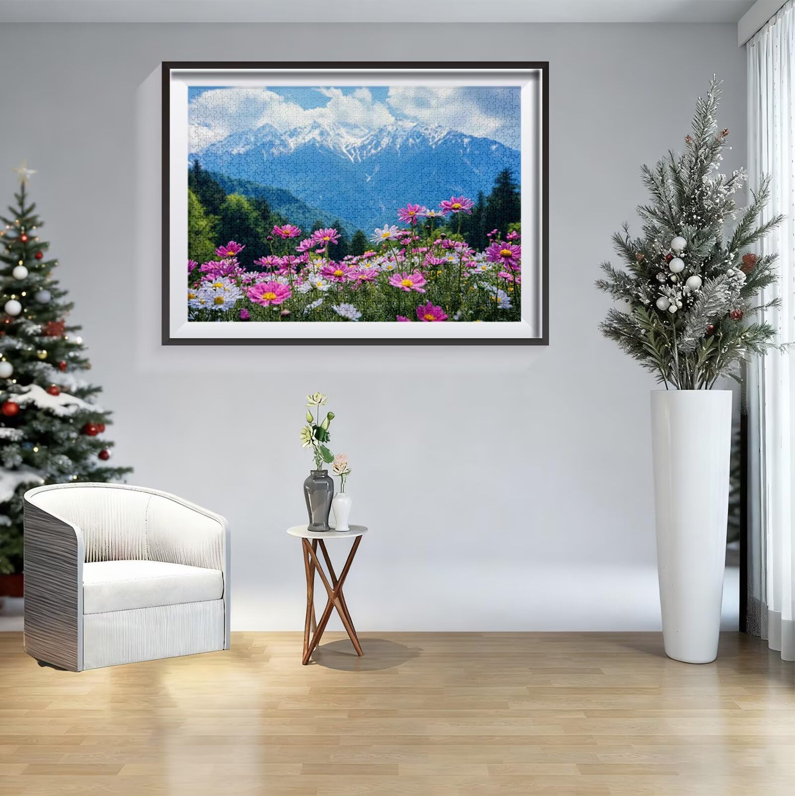 Puzzle Montagne 6000 Pièces Adultes, Puzzle 6000 Pièces pour Adultes et Enfants à Partir de 14 Ans, Marguerite Puzzles Bois de Qualité Supérieure avec Une Boîte d'emballage Exquise Cadeaux Noël H-1592