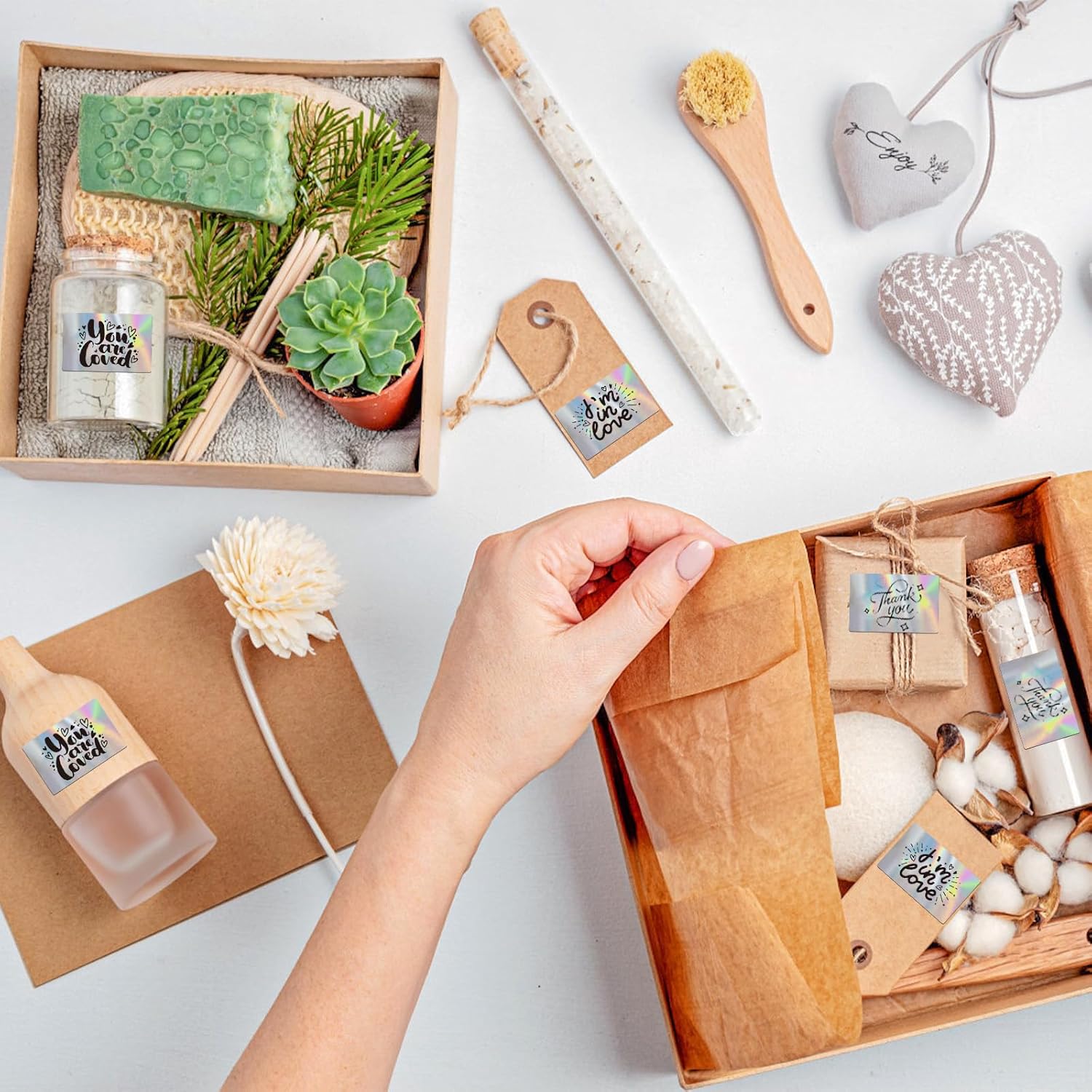 3 Rolls Holographic Thermal Labels 40 * 30mm Square Sliver Custom Sticker for Phomemo M110/M220/M120/M221/241BT Label Maker Printer Waterproof Label Paper for Name,Logo,Barcode,Price - Image 6