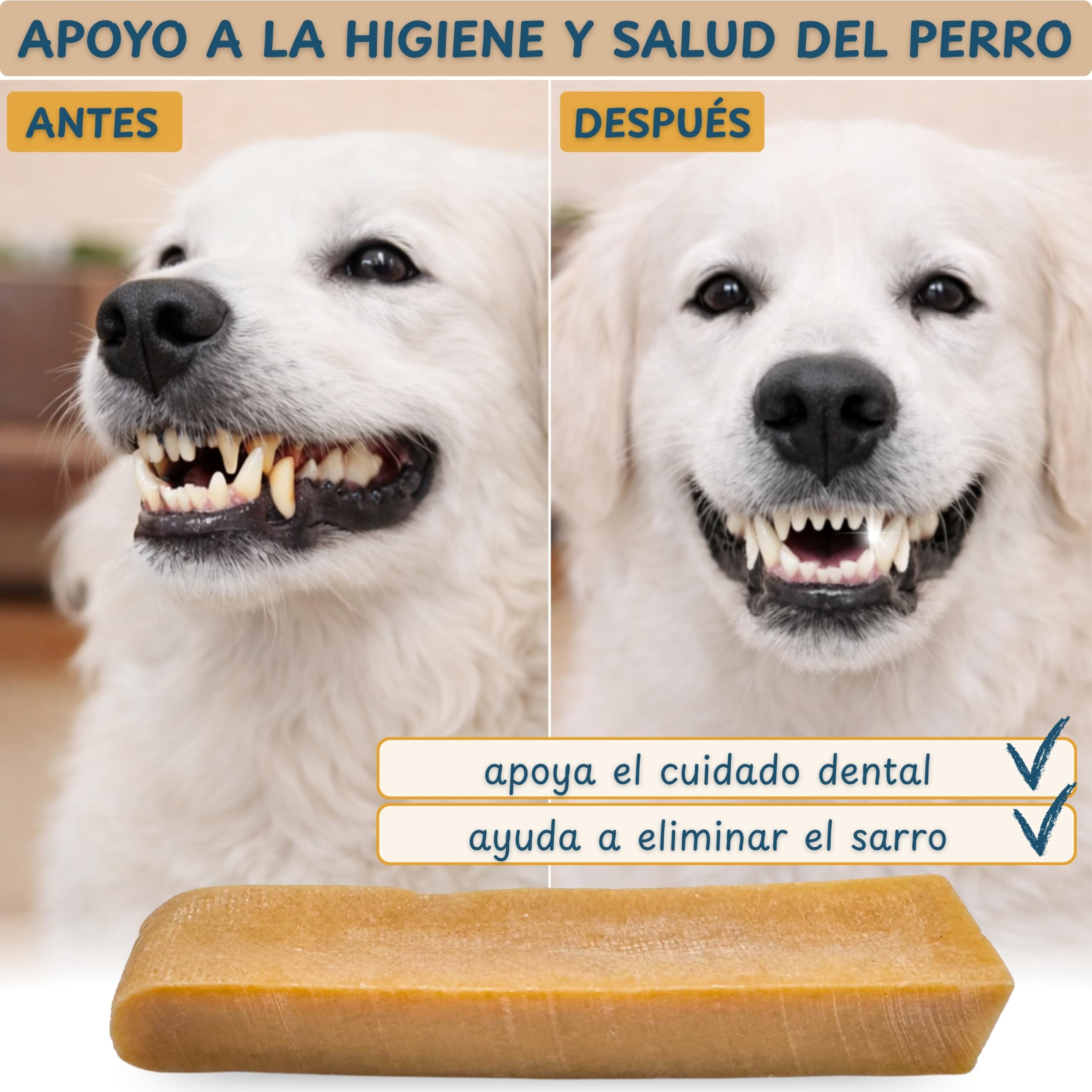 Wildeers Churpi Huesos para Perros de Queso de Yak, L, 13-16 cm, 5 uds