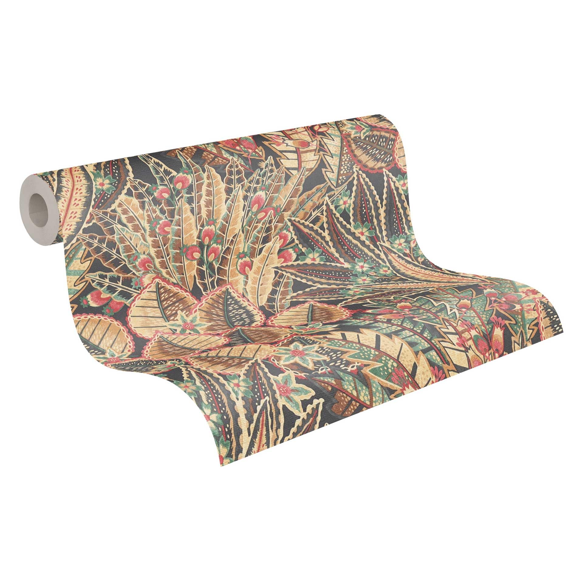 Galerie Welcome Home Bronze Brown Bohemian Floral Wallpaper from B&Q