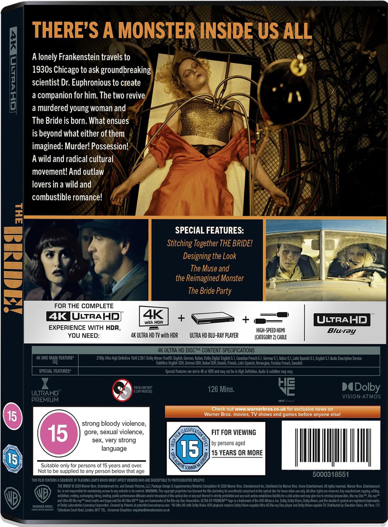 The Bride! (Special Features) [4K Ultra HD] [Region Free]