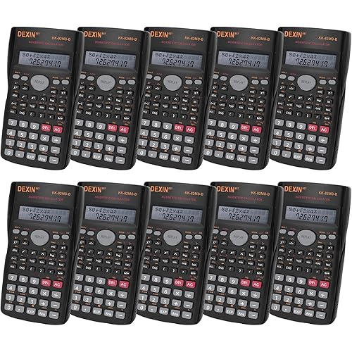 10 Pack Engineering Scientific Calculators, 2-Line Display Function Calculator, Math Calculator Ideal for Student Teacher Middle School, College and Offices