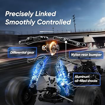 1/14 RC Cars 50 KPH 4WD Offroad Truck with 25W Fast Charger 3S Batter