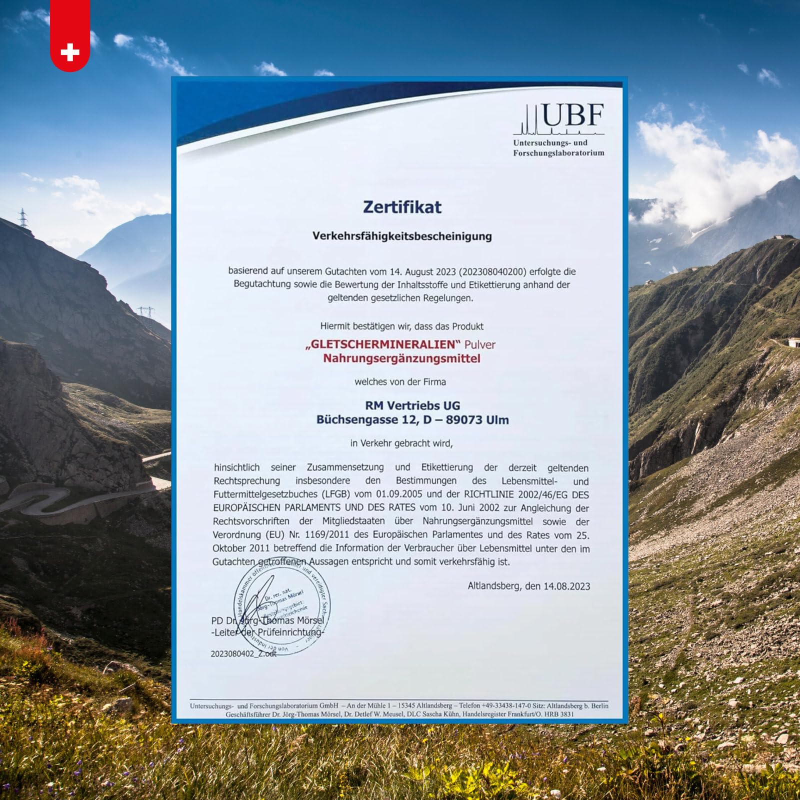 Gletschermineralien® Basenpulver - Mineralpulver des Gotthard Massivs - Premium Schweizer Mineralien Pulver - Naturreines Basenkonzentrat - Basenkur für Säure Basen Balance - 200g