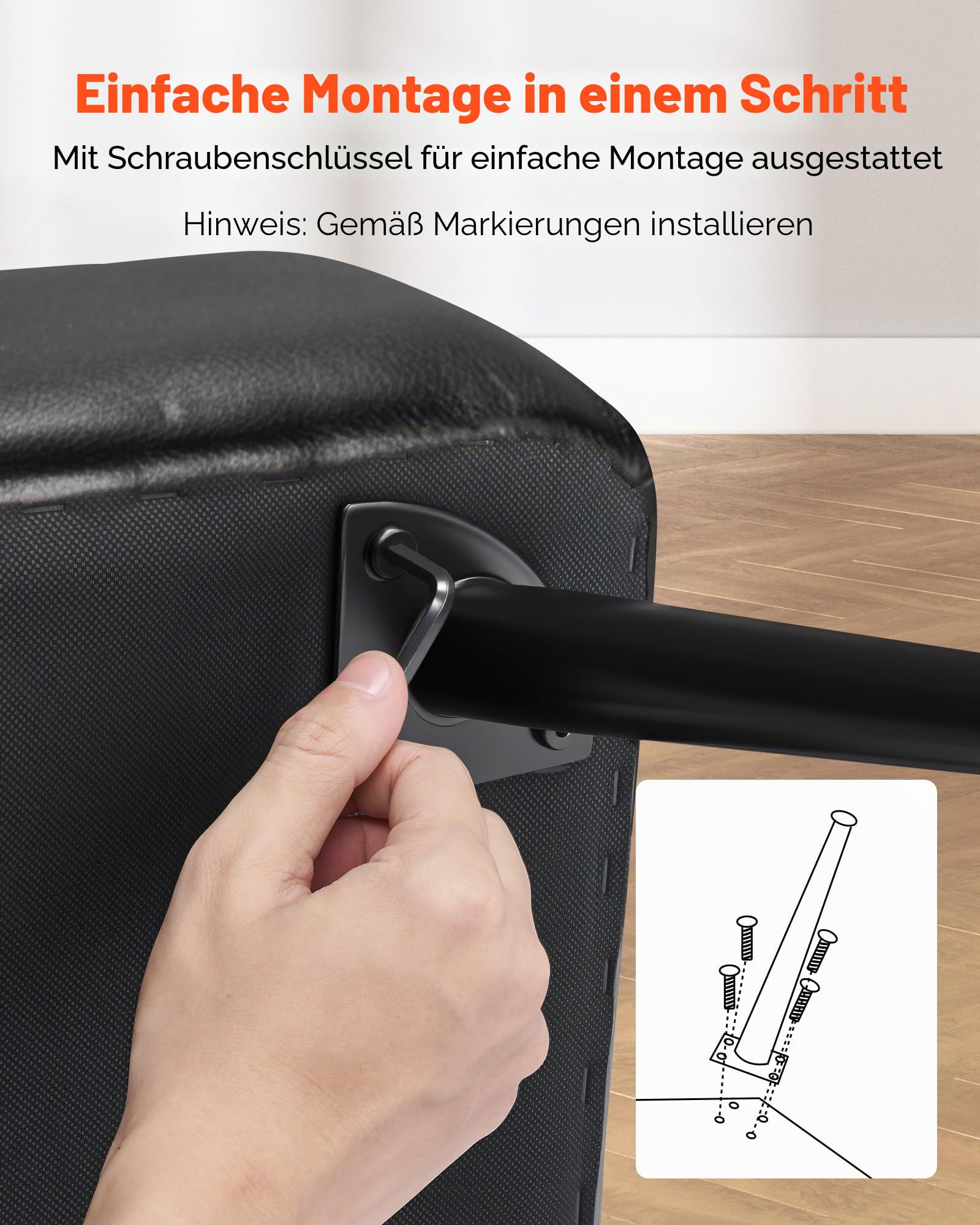VEVOR Sitzbank Ottomane (40 x 120 x 45 cm) aus PU-Leder mit Metallbeinen & Stauraum, gepolsterte Schuhbank mit 300 kg Tragkraft, Moderne Bettbank Schlafzimmerbank für Wohnzimmer Esszimmer Schwarz