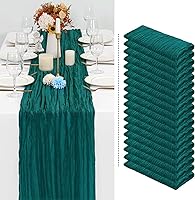 Vista 151 de Showgeous 10 Pack Baby Pink Cheesecloth Table Runner 10FT Long Semi-Sheer Gauze Table Runner Boho or Rustic Wedding Decor for Wedding Decor Arch