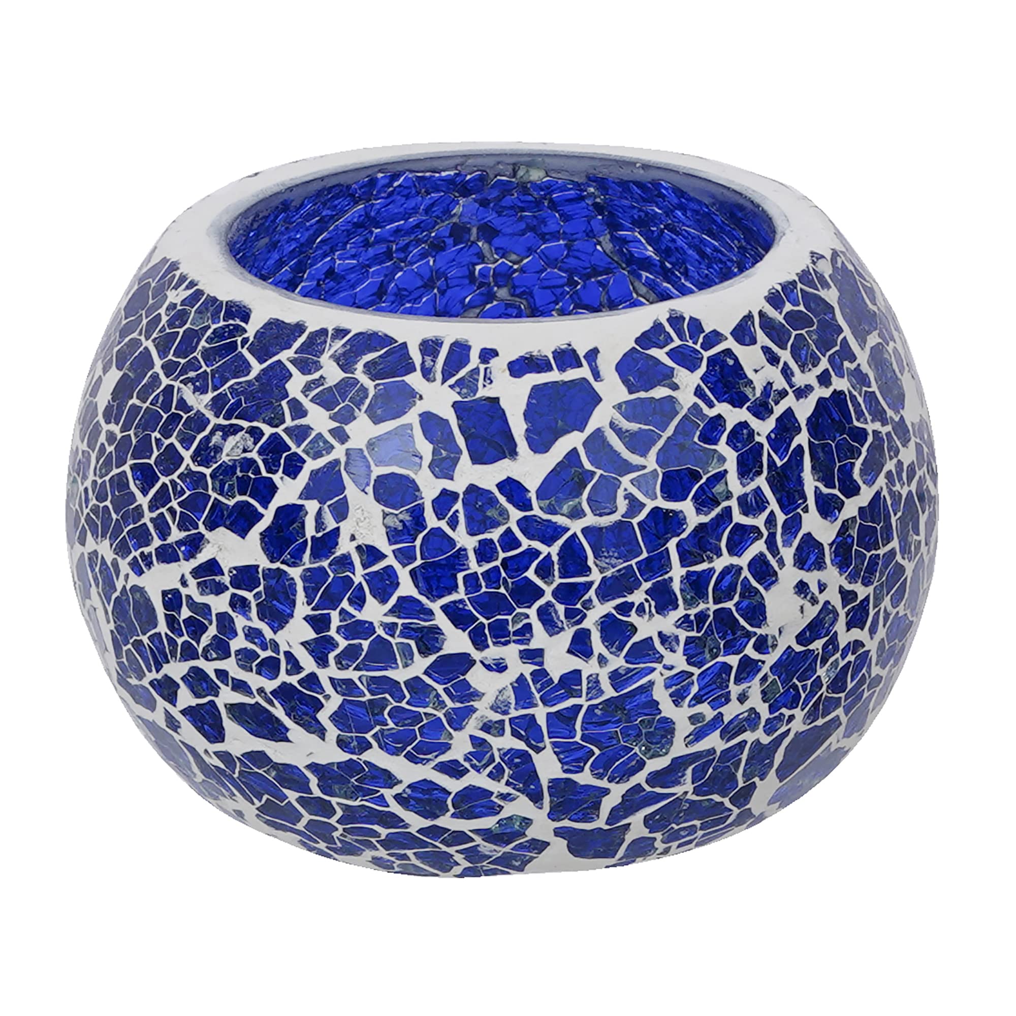 Red Mosaic Glass Tea Light Holder - Diwali Decor -11