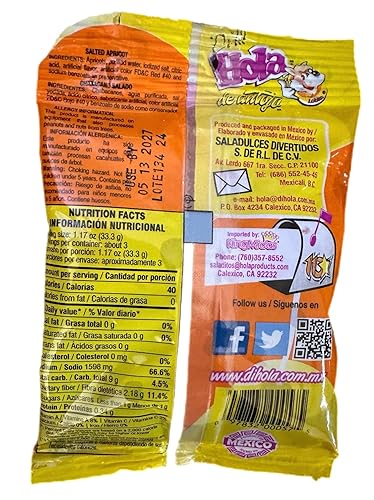 Miniatura 6 de Hola Lobito Chamoy Rojo Albaricoques Salados 3.5oz Paquete de 4
