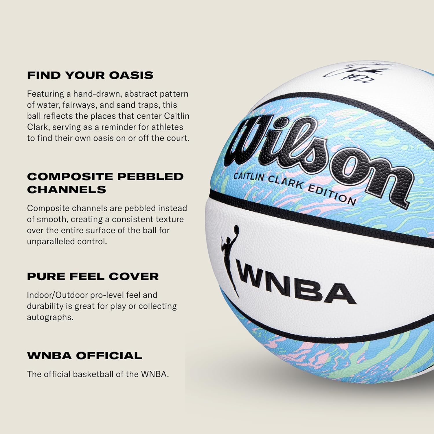 WILSON Caitlin Clark x WNBA Oasis Basketballs