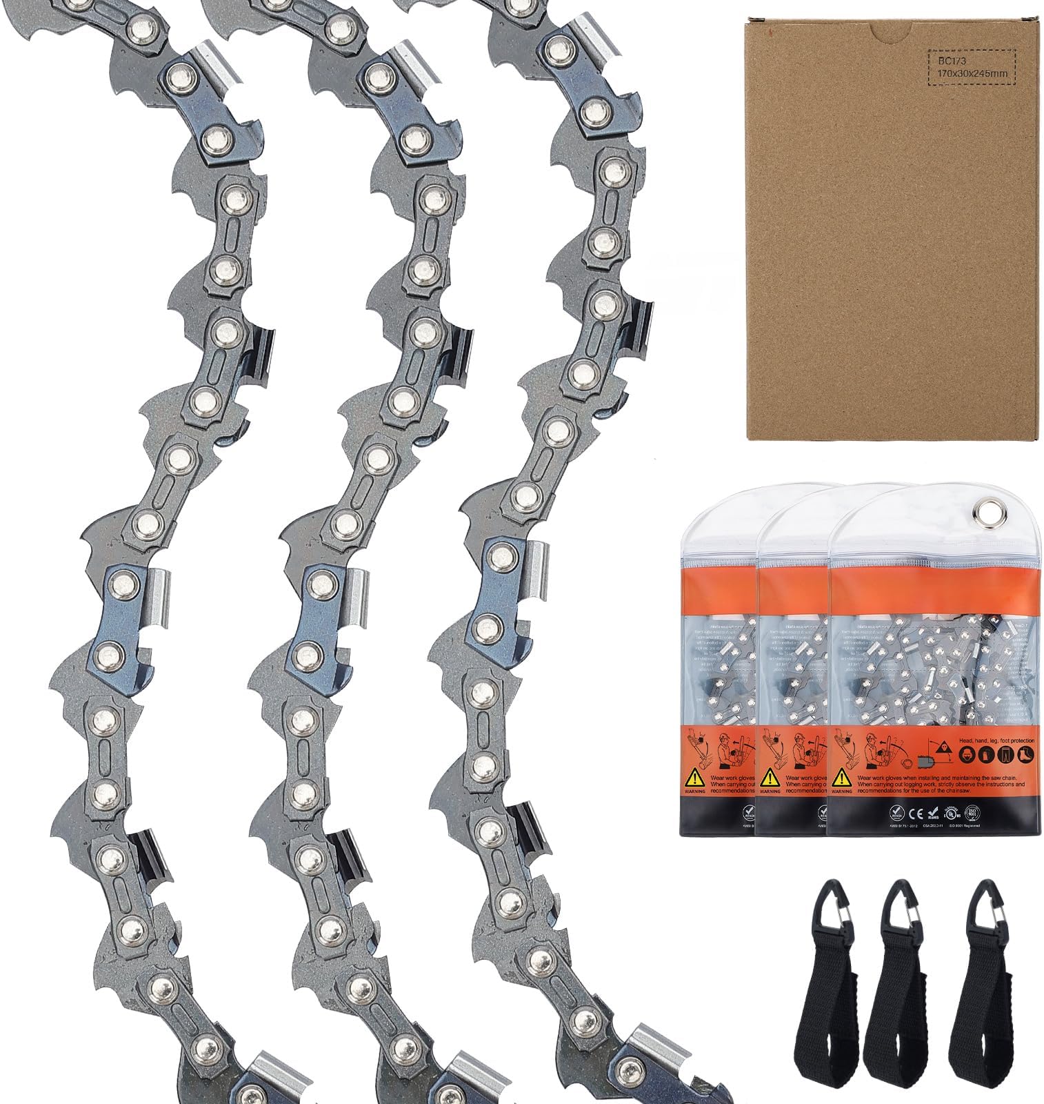 Oregon Sägekette 2er Pack - 3/8 LP Für 45cm Schiene, 62 Antriebsglieder, Rückschlagsarm & Langlebig