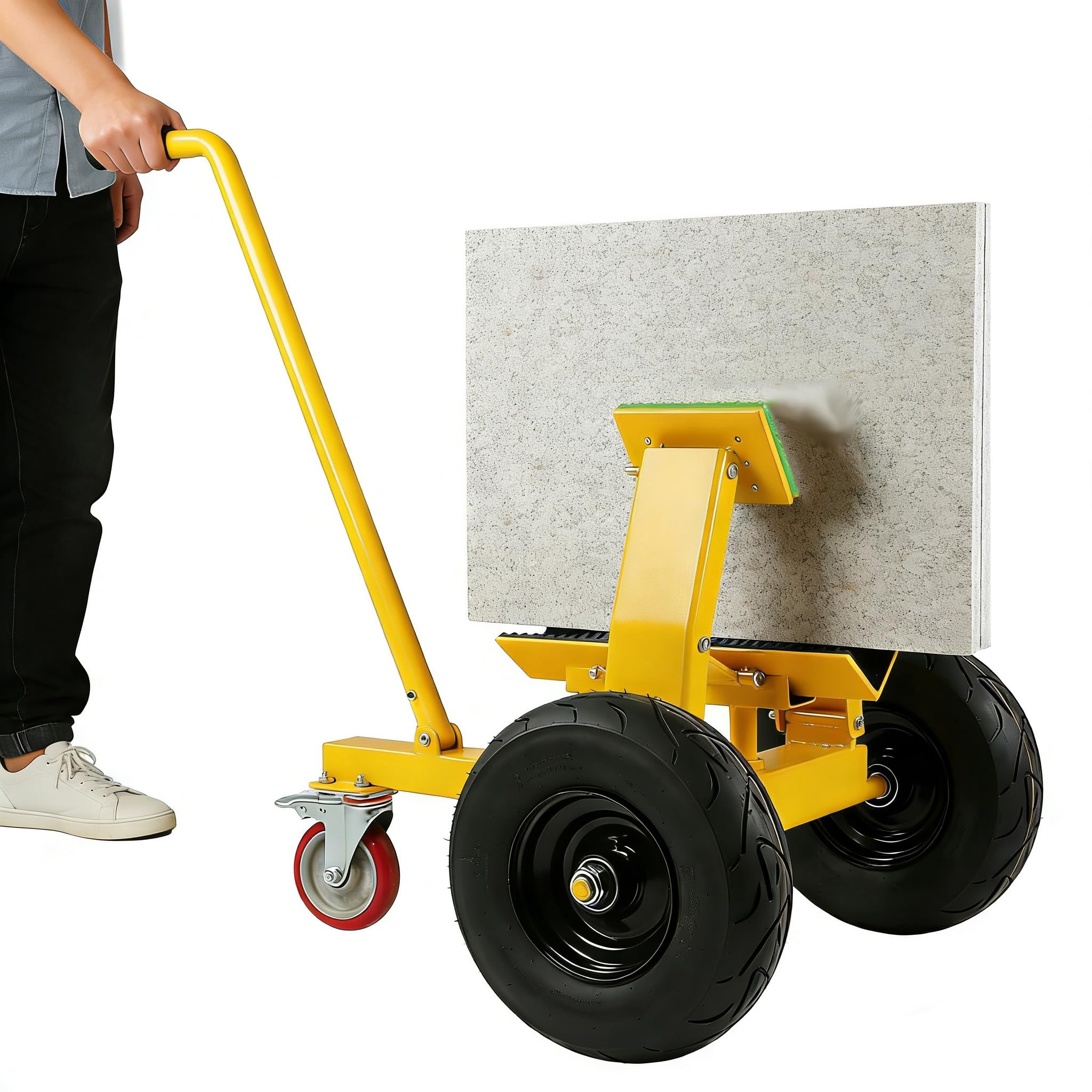 Wytrzymały wózek marmurowy, mobilne narzędzie transportowe z hamulcowymi kółkami, nośność 400 kg, maksymalny otwór zaciskowy 7 cm do obsługi marmuru i płyt gipsowo-kartonowych