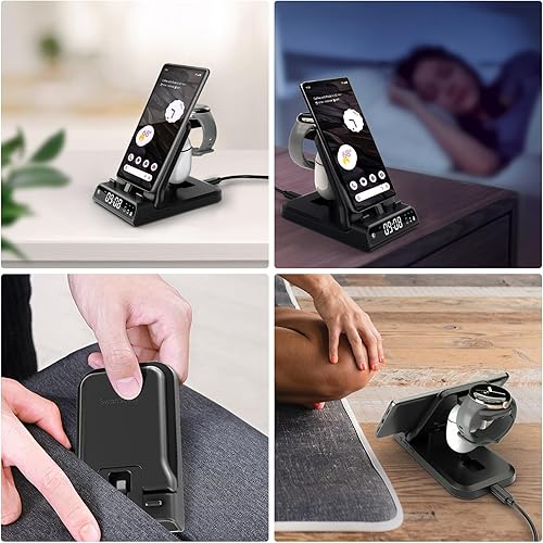 Miniatura 7 de SwanScout Estación de carga USB C 3 en 1 para Google Pixel Watch 1 (no para reloj 432), 701G, soporte de cargador con cable súper rápido de 25 W