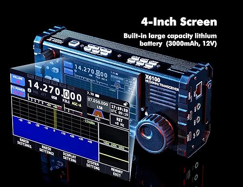 Miniatura 4 de Xiegu X6100 HF Transceptor SDR HF50MHz Modo Completo Batería Incorporada y Sintonizador de Antena Auto