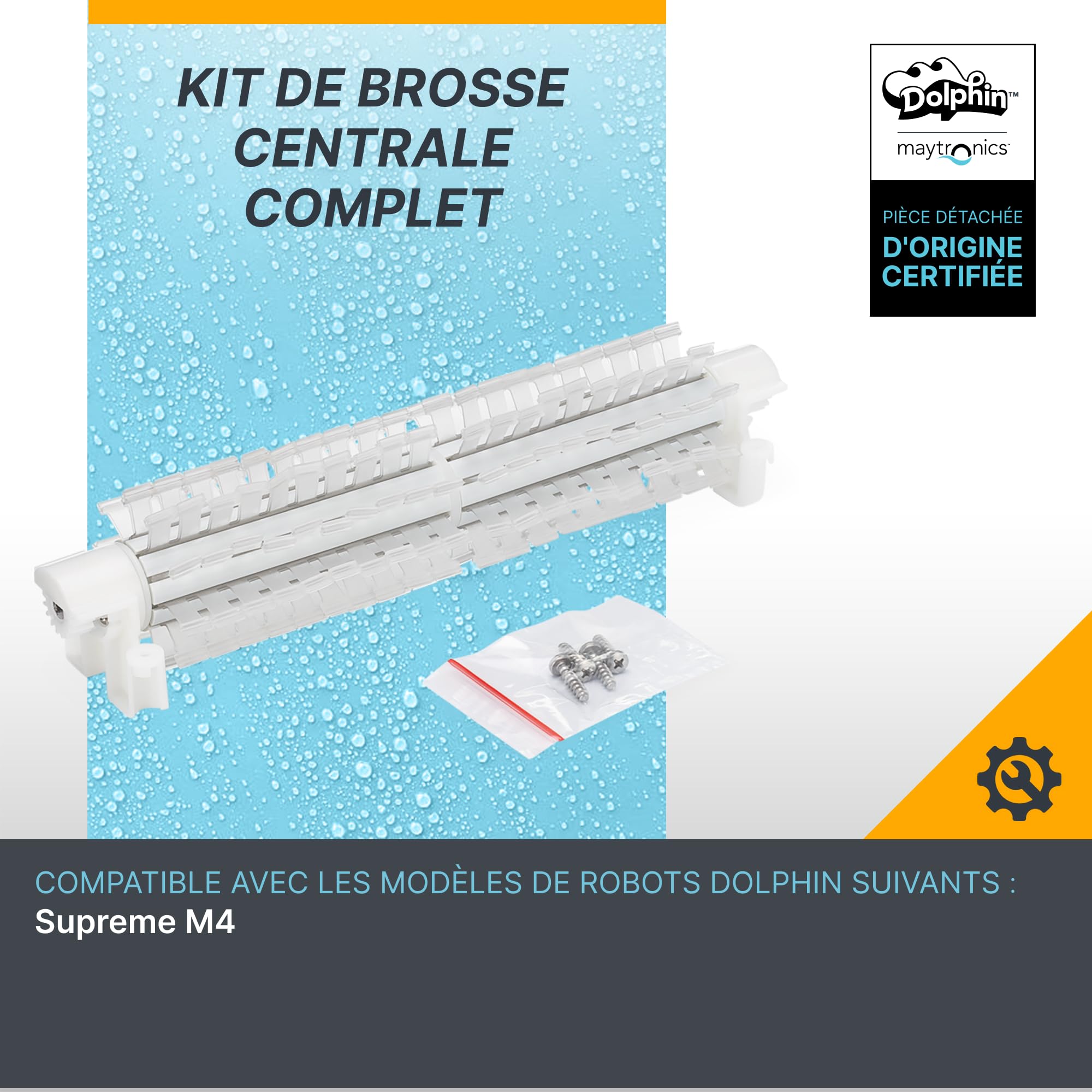 Piece Detachee Dolphin 99955380 Kit Brosse Arrière Grise Dolphin Pi Ce Origine 99955380 Pour Robots Piscine H 923802