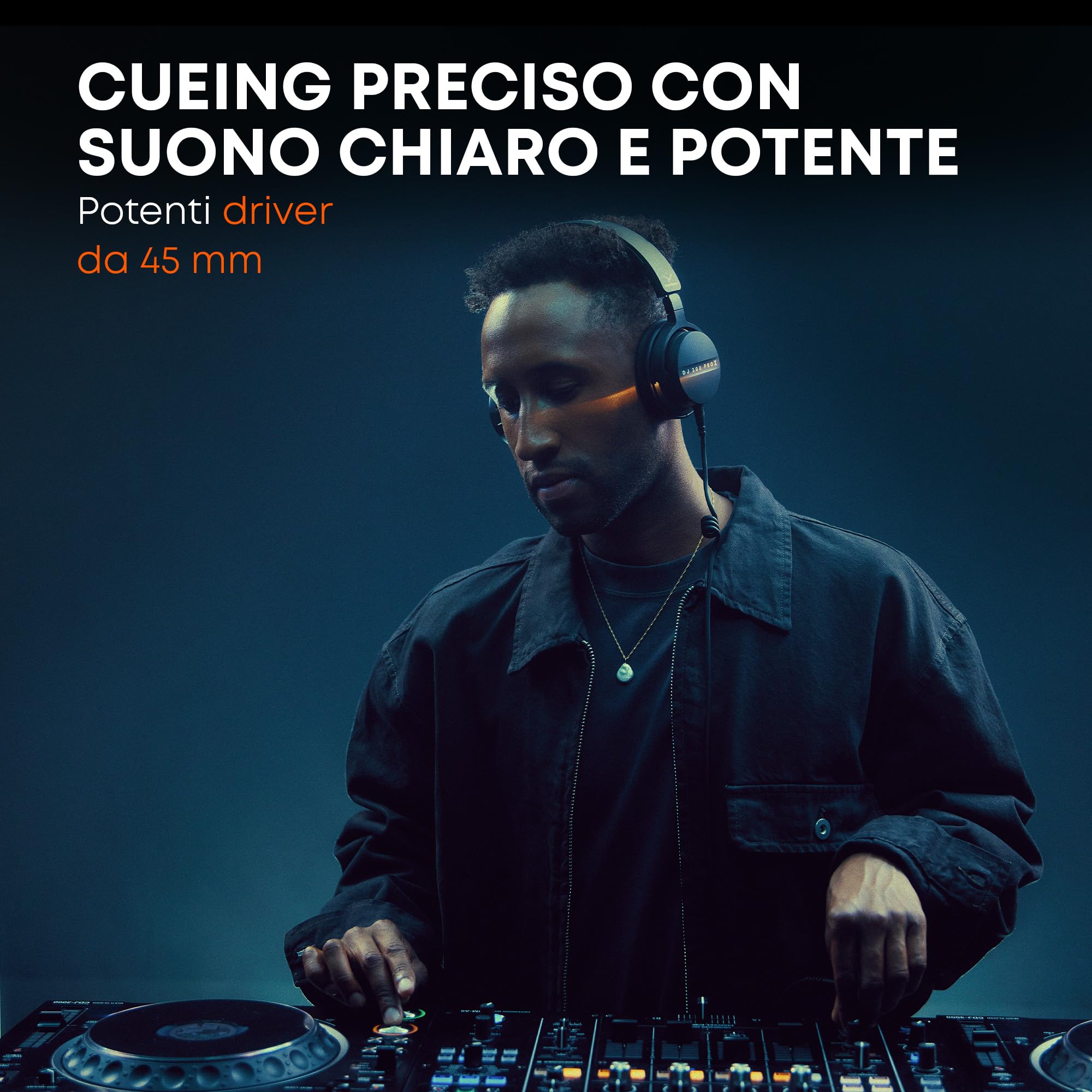 beyerdynamic DJ 300 PRO X Cuffie DJ professionali 2 in 1, cambio on-ear come funzione di stile flessibile e di utilizzo con costruzione chiusa