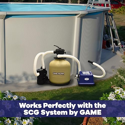 Miniatura 6 de GAME Sistema de filtración de arena 7011-E - Tanque de filtro de piscina sobre el suelo de 16 pulgadas con temporizador digital, capacidad de arena